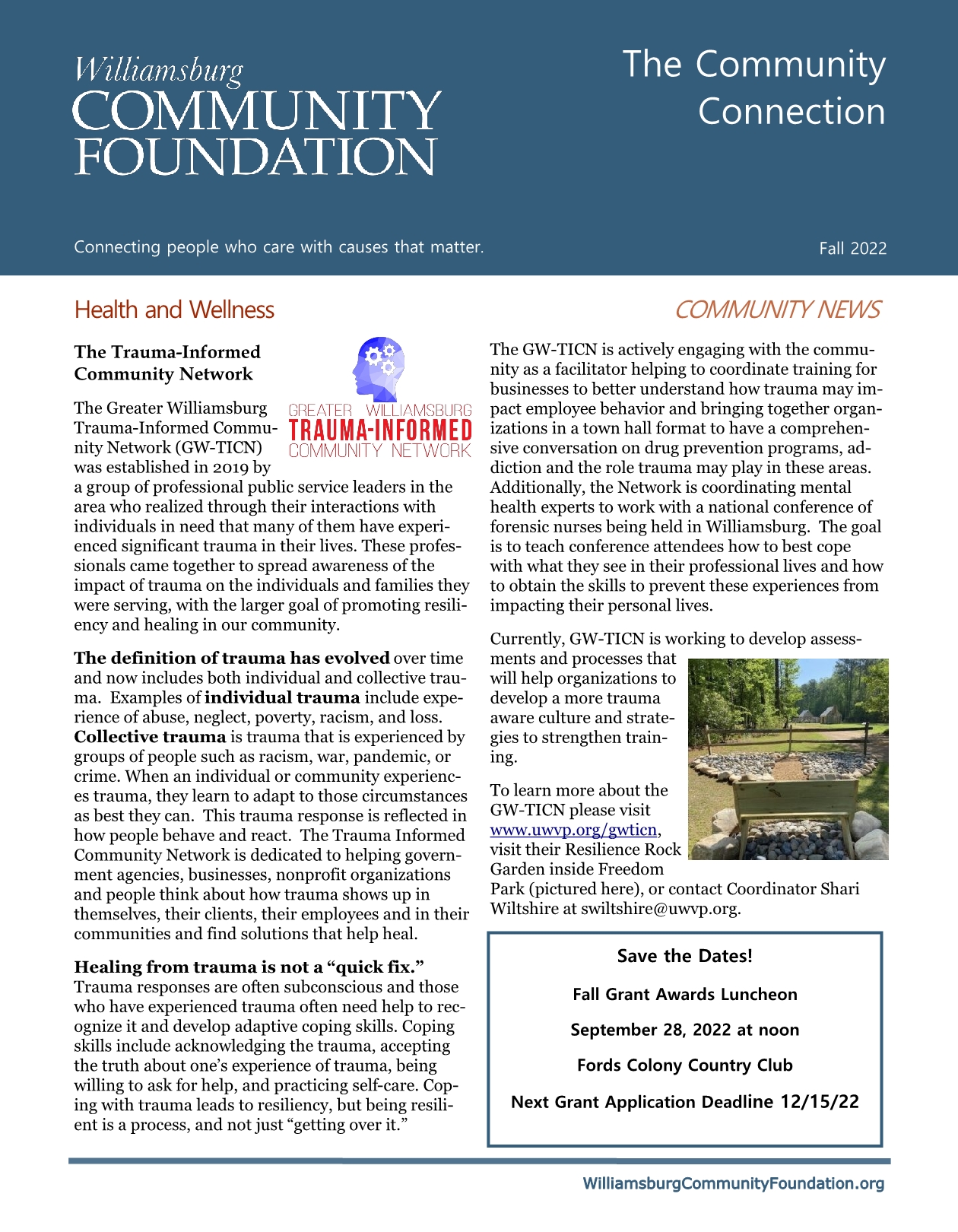 Fall 2022 Newsletter