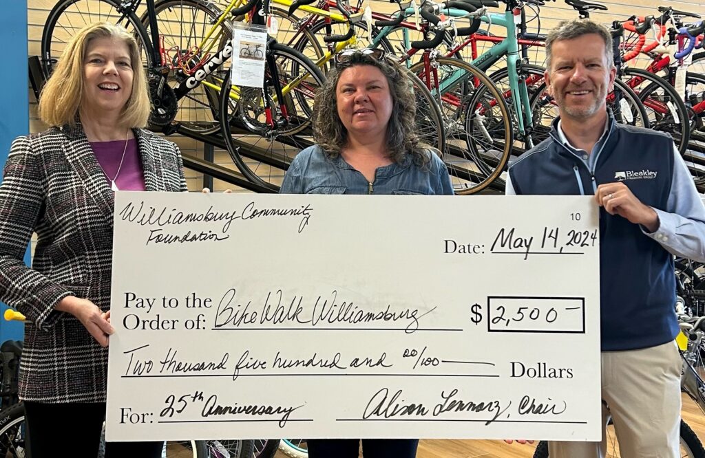 BikeWalk Williamsburg Receives May Surprise Grant